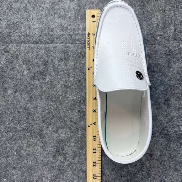 Mens Size EU 45 US 11 White & Blue Slip-On Loafers Comfy Non Slip Rubber Sole - Picture 12 of 15